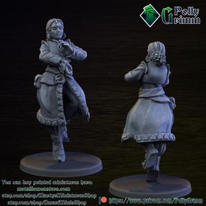 Indian elderly dancer. Tabletop miniature