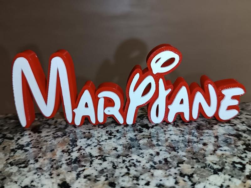 Disney Name Sign Maryjane Kid Room Wall Decor Art