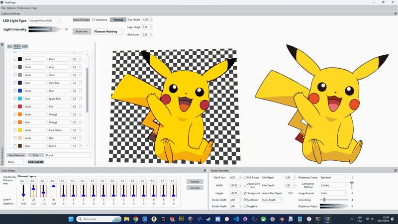Pikachu Hueforge Multicolor