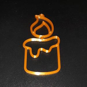 Boule de Noel en forme de Bougie - Christmas ball in the shape of a candle