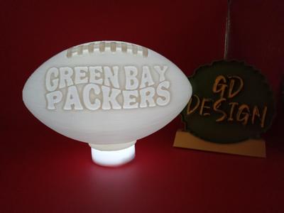 Green Bay Packers 3D WAVE NFL FOOTBALL TEALIGHT
