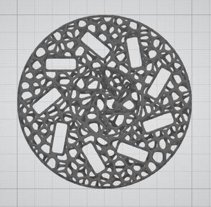 Voronoi Circular microSD and USB-A holder
