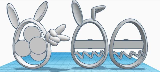 Easter egg-shaped cookie cutters