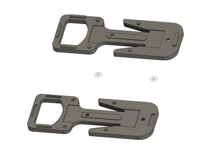 Trilobite style line cutter - scuba, climbing, survival, etc