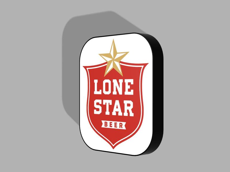Lone Star Beer LED Lightbox Sign