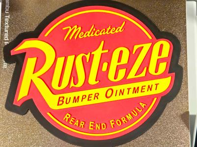 Cars Rust-eze logo Hueforge 