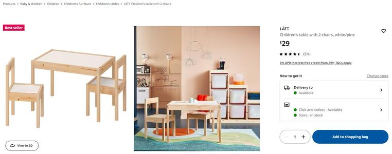 IKEA LATT Leg Height Raiser