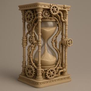 Steampunk Hourglass Sculpture