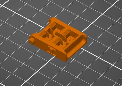 Shortend "Easy latch for Gridfinity Storage Box by Pred" by KNXT