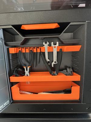 Deeper Bottom Tray for Prusa Core One Side Storage with Cutout Access
