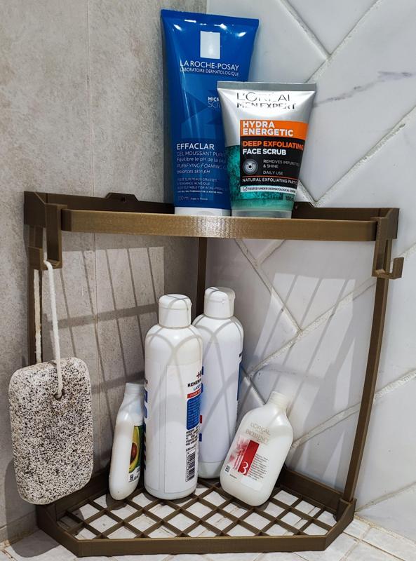 Modular Double Shelf Shower Rack