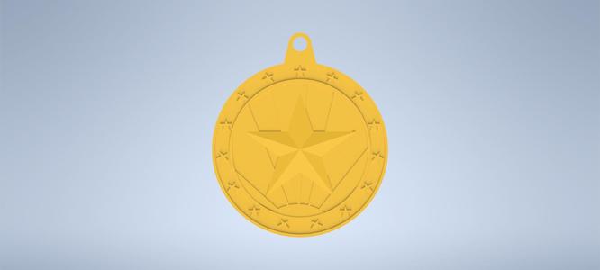 Rising Star Award Medal | 3D Printable STL for Ceremonies & Achievements