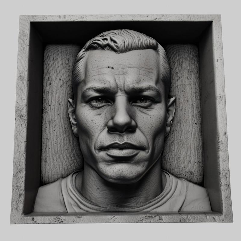 Matt Damon head relief actor
