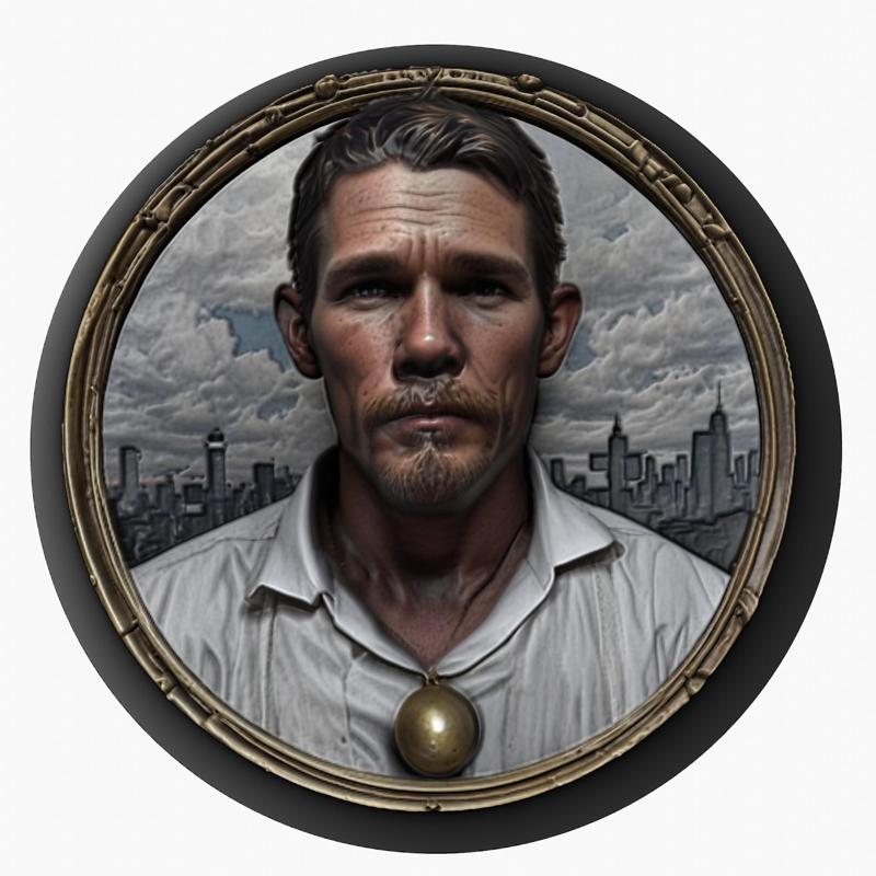 Ethan Hawke medallion pendant