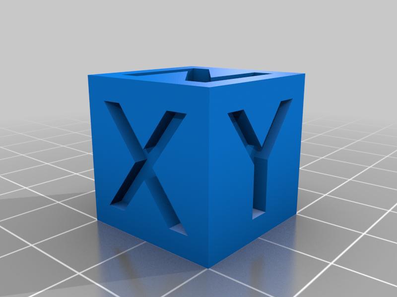 20mm XYZ calibration cube