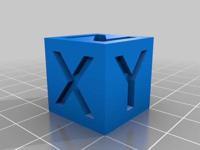 20mm XYZ calibration cube