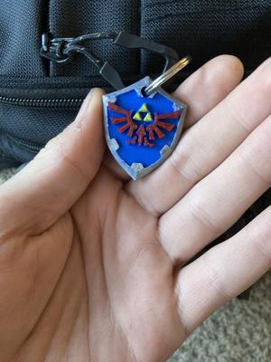 hyalin shield keychain