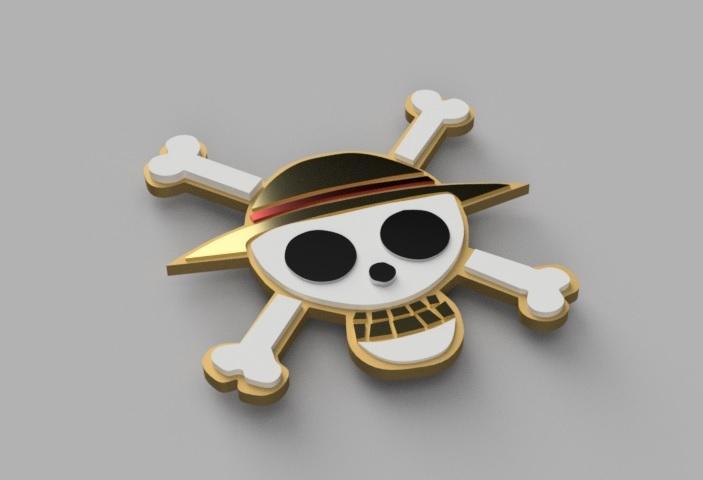 One Pièce, pion de jeu de dame.