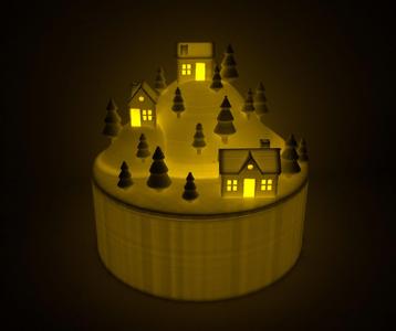 Tiny Winter Village Lantern
