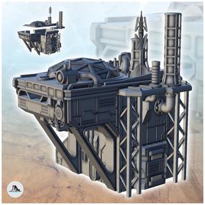 Sci-Fi outpost with overhanging living room (5) - Future Sci-Fi SF Infinity Terrain Tabletop Scifi