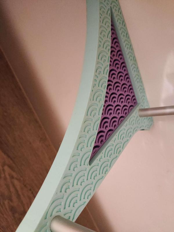 Wall mounted filament shelf