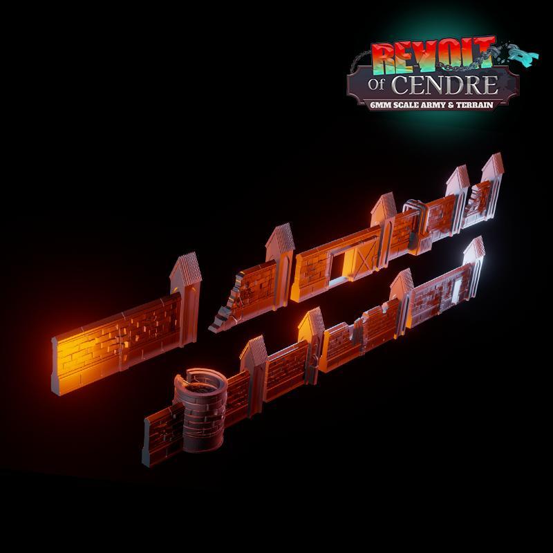 Revolt of Cendre - Small walls kit
