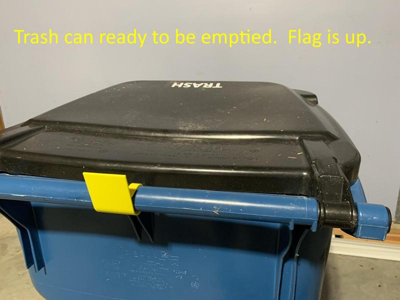 Full / Empty Flag for Trash Can / Recycle Bin / Waste Bin