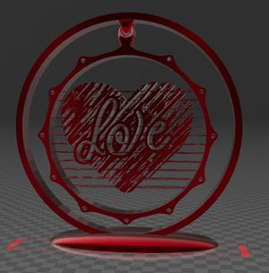 Wavy Heart Love  Swing and Suspended - No Support
