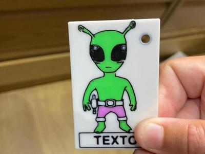 Custom alien keychain