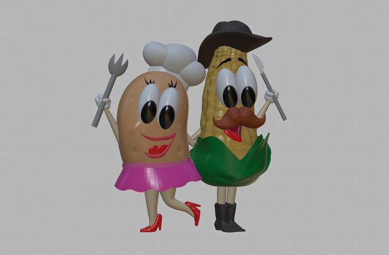 Mrs Potato and Mr Corn