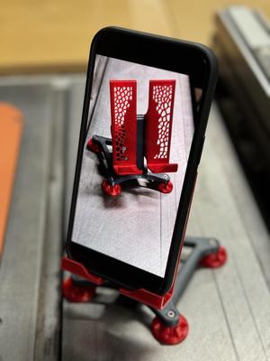 Industrial Phone Stand - Larger w/ Voronoi Pattern