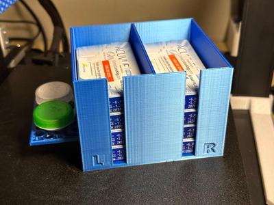 Contact Box Bin with Lens Case Drying Shelf