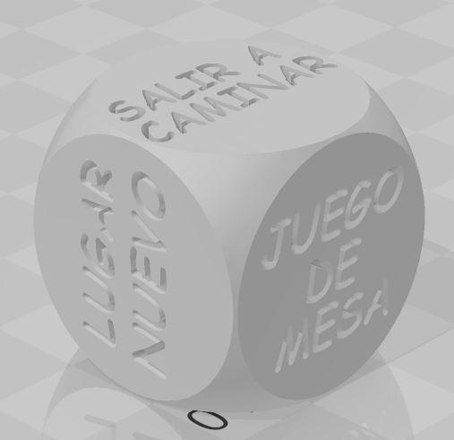 Dado para decidir una actividad a realizar