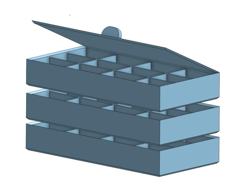 Stackable tray box and lid sewing storage