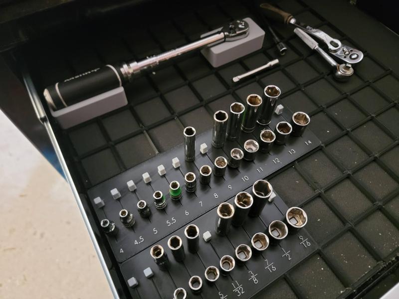 1/4 in socket holder metric set gridfinity