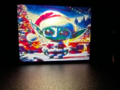 Alien Christmas lithophane