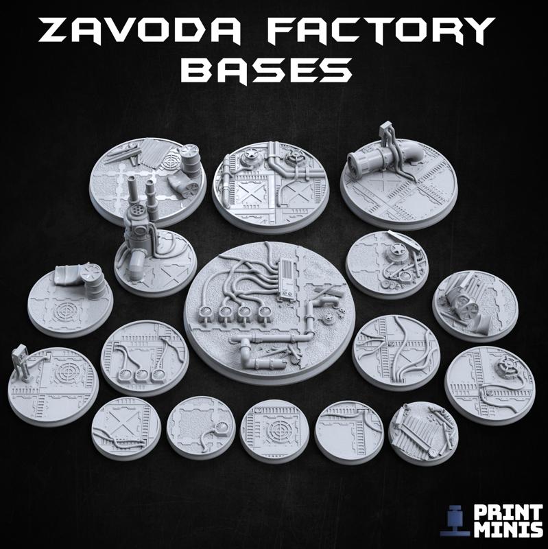 Zavoda Factory Bases - 17 miniatures - Doomsday Collection