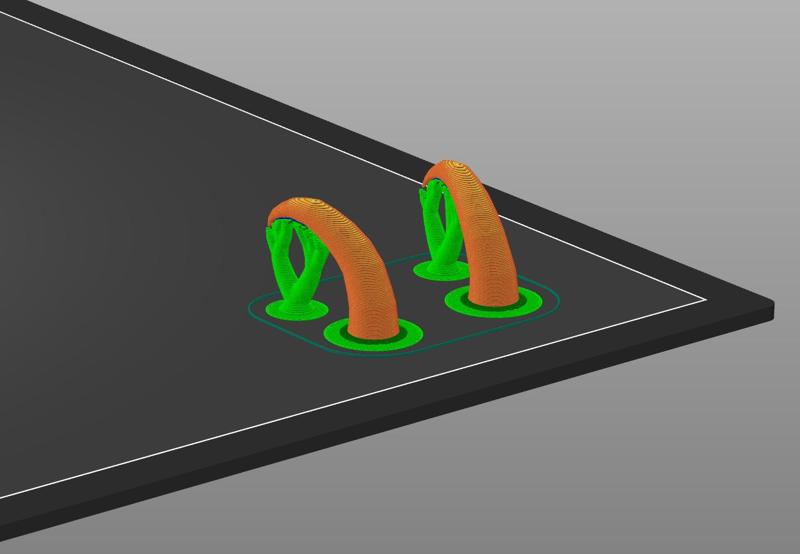 1 cm diameter curved horns