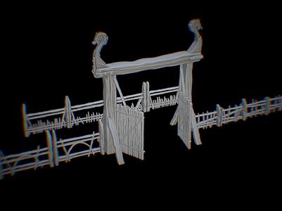 Viking Village Gate plus Fence's
