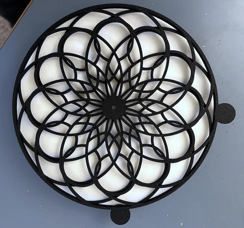 Geometric "kinetic art" wall clock