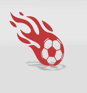 wall decor flaming soccer ball