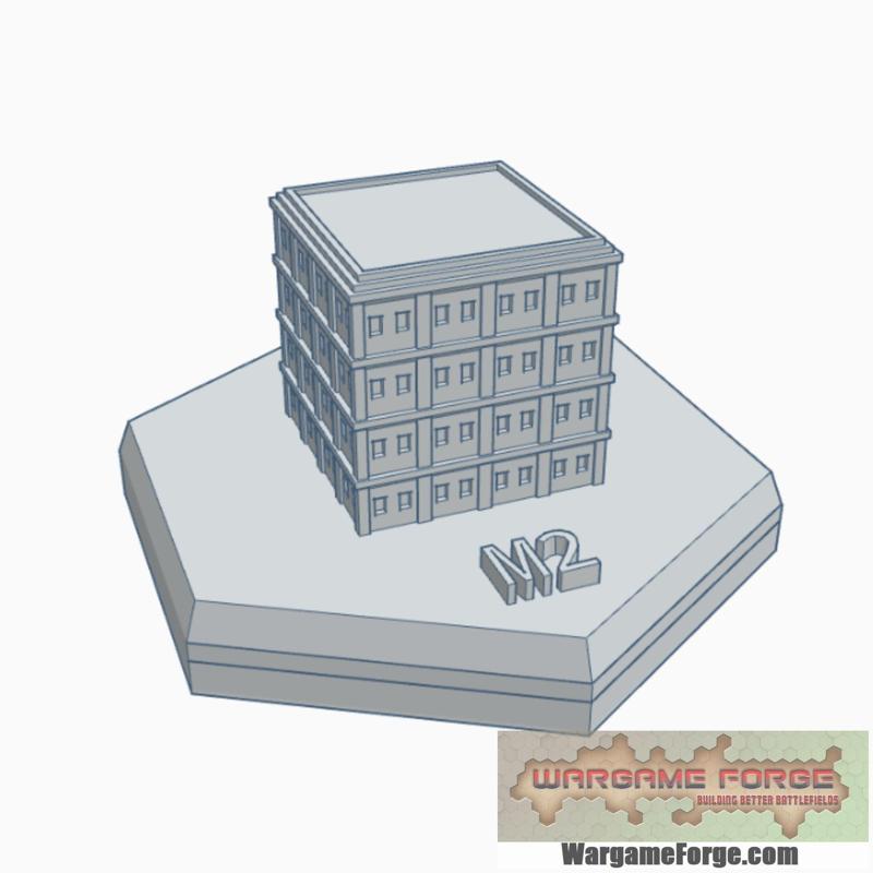 Modern Building 1 Hex Map Scale HMSM001