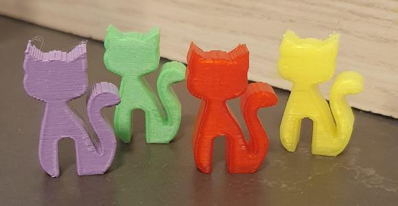 Cat meeple glass marker