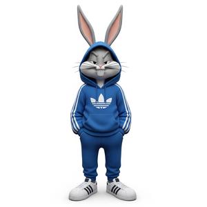 Bugs Bunny in Adidas Tracksuit - Street Style Figurine