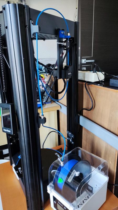 FLSUN SR Super Racer filament loading from the bottom on side (using original runout detector ed extruder bracket)