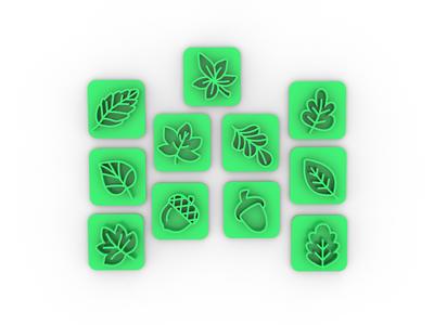 mini leaf stamp stamps autumn - cookies