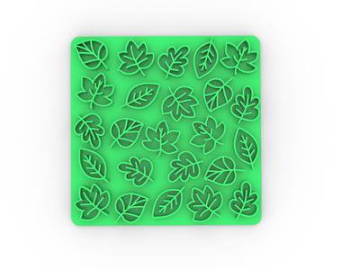 texture stamp leaves - cookies