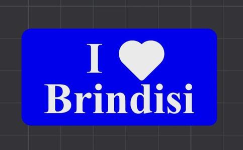 Calamita "I love Brindisi" (con cuore bianco)