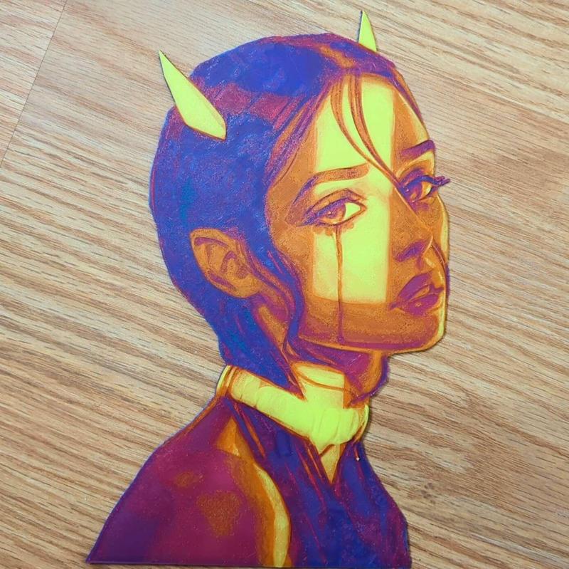 'D a m a g e d' - Hueforge