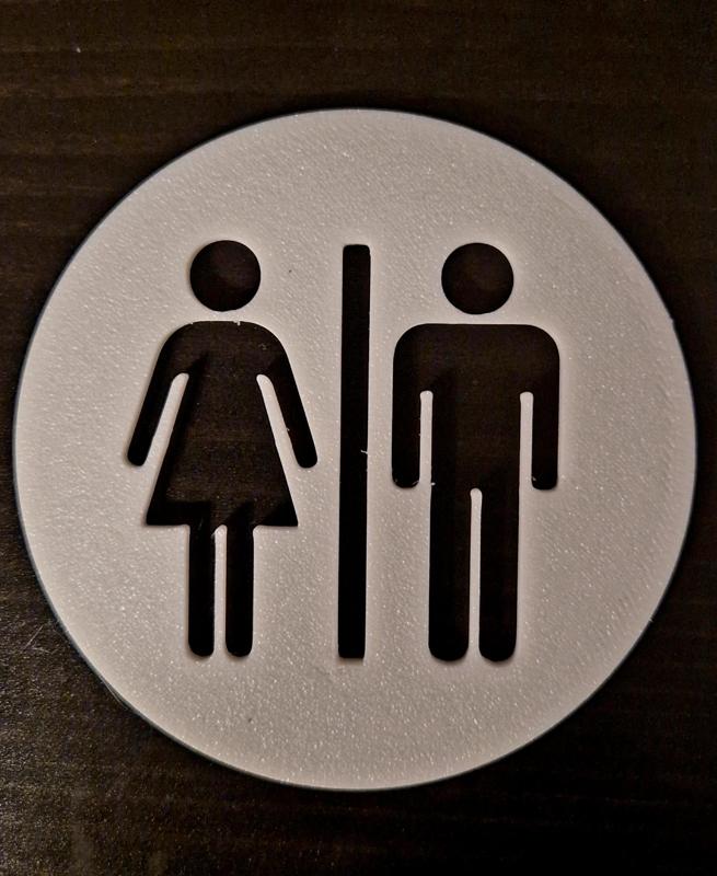 WC Schild - Mann und Frau